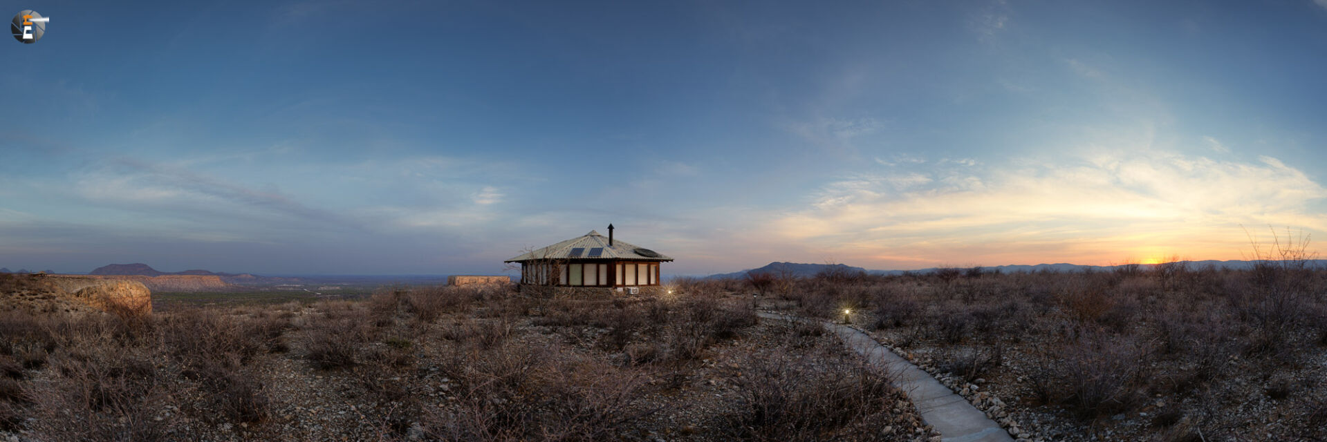 Ein einzelnes Chalet auf dem Tafelberg