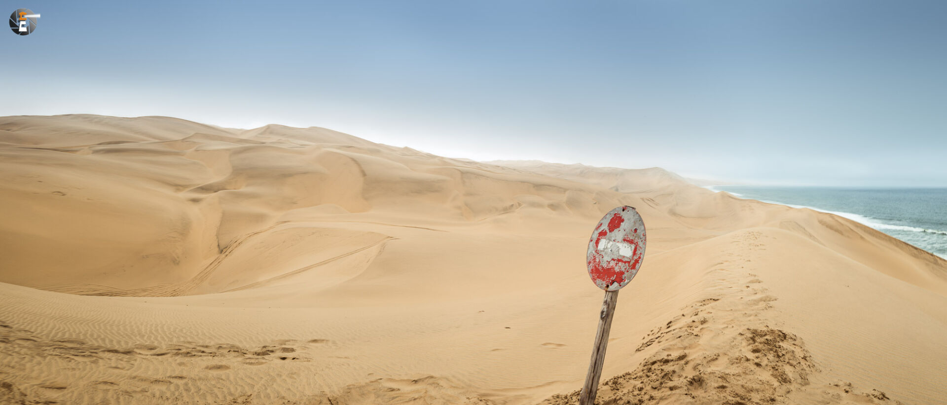 The end of the road, where the desert meets the ocean