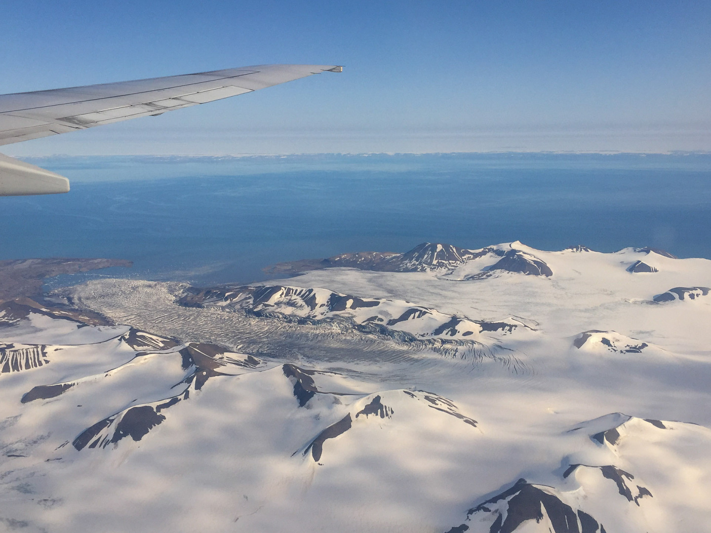 Anflug auf Svalbard