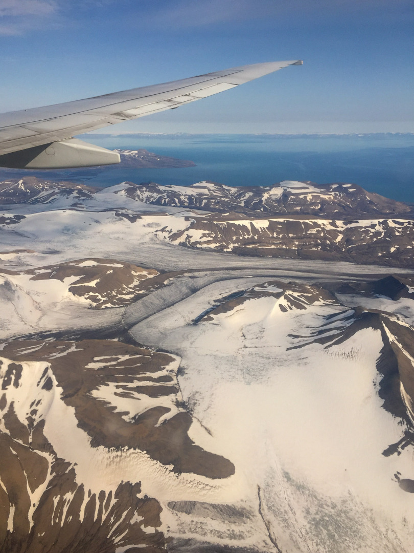 Anflug auf Svalbard