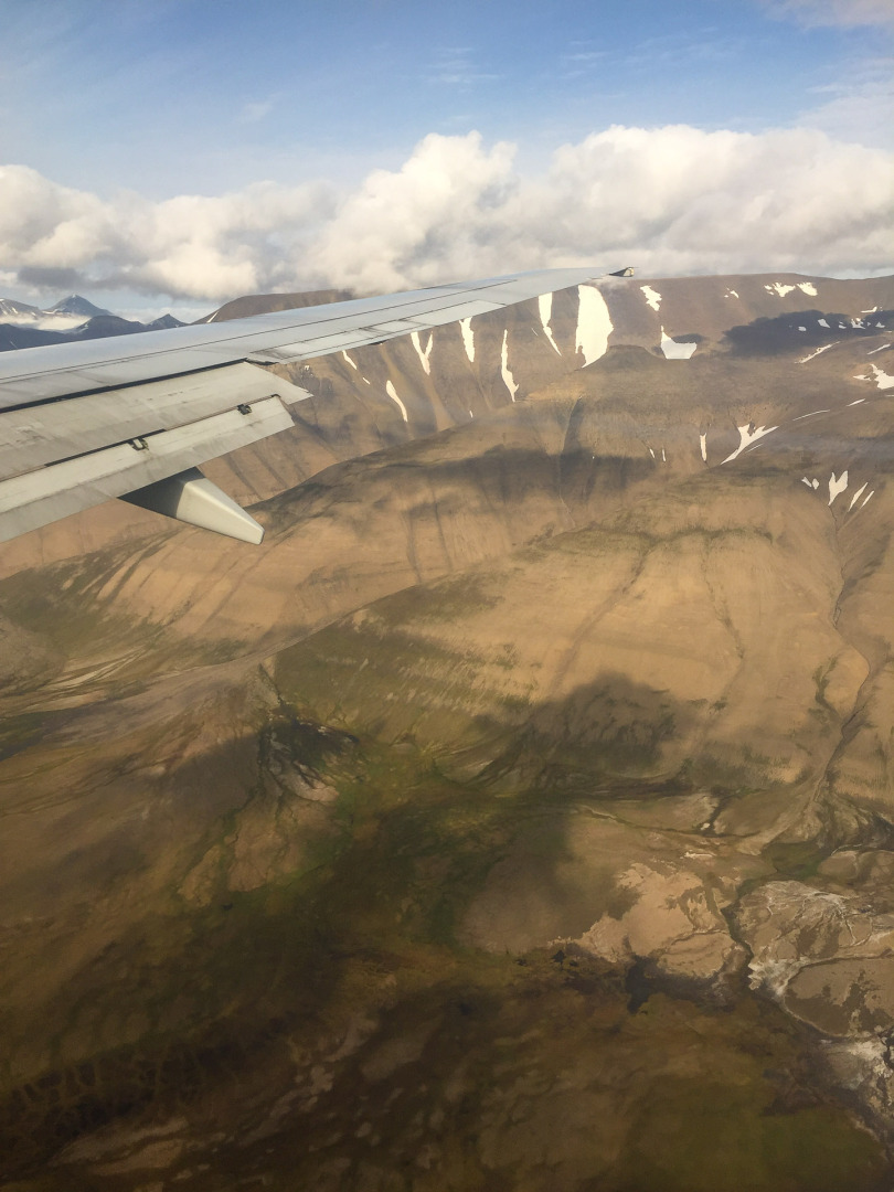 Anflug auf Svalbard