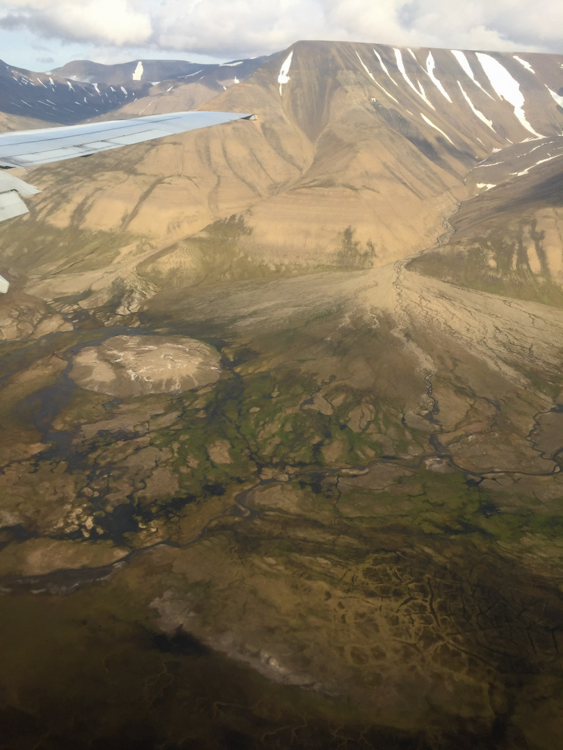 Anflug auf Svalbard