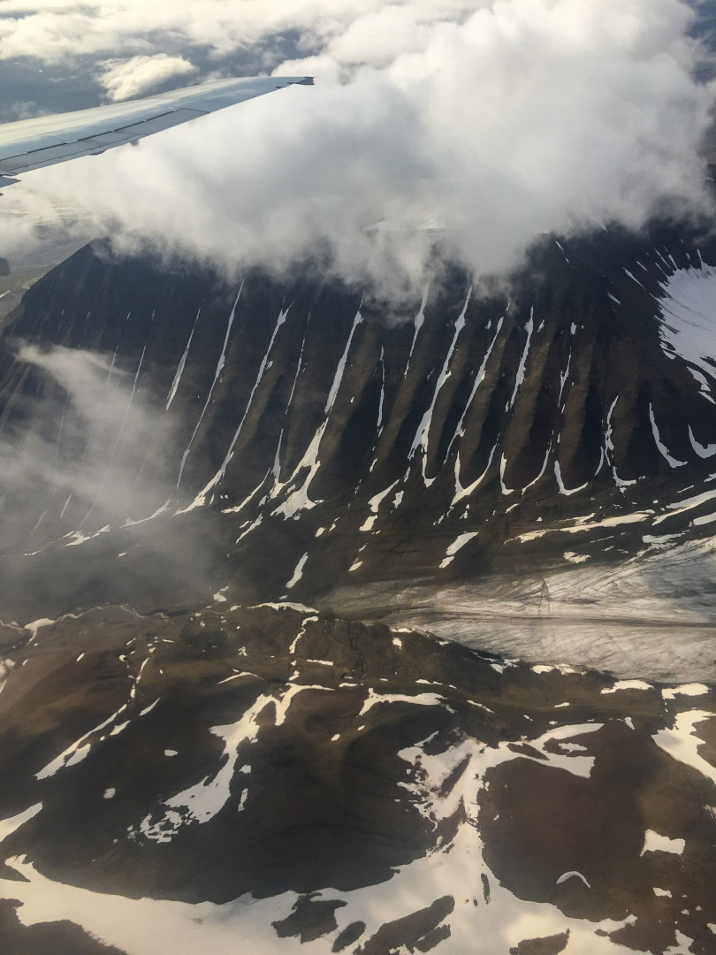 Anflug auf Svalbard