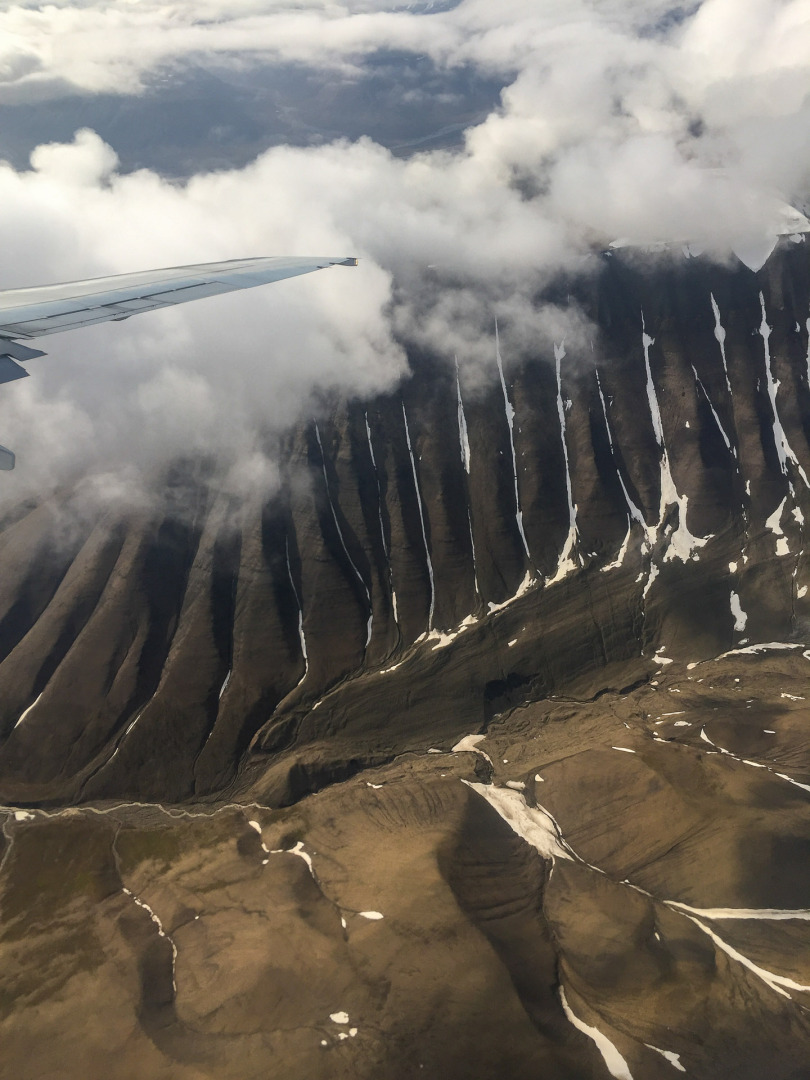 Anflug auf Svalbard