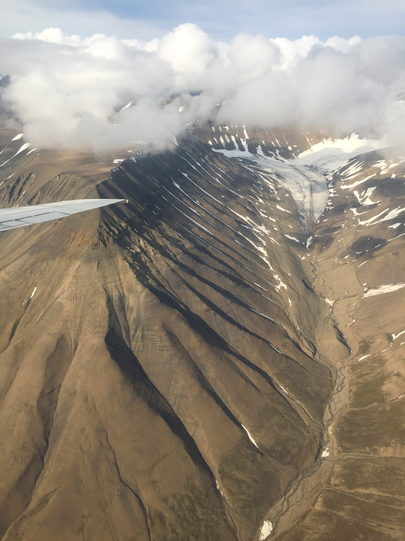 Anflug auf Svalbard