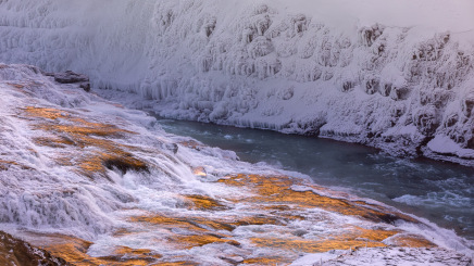 Gullfoss in morning sun