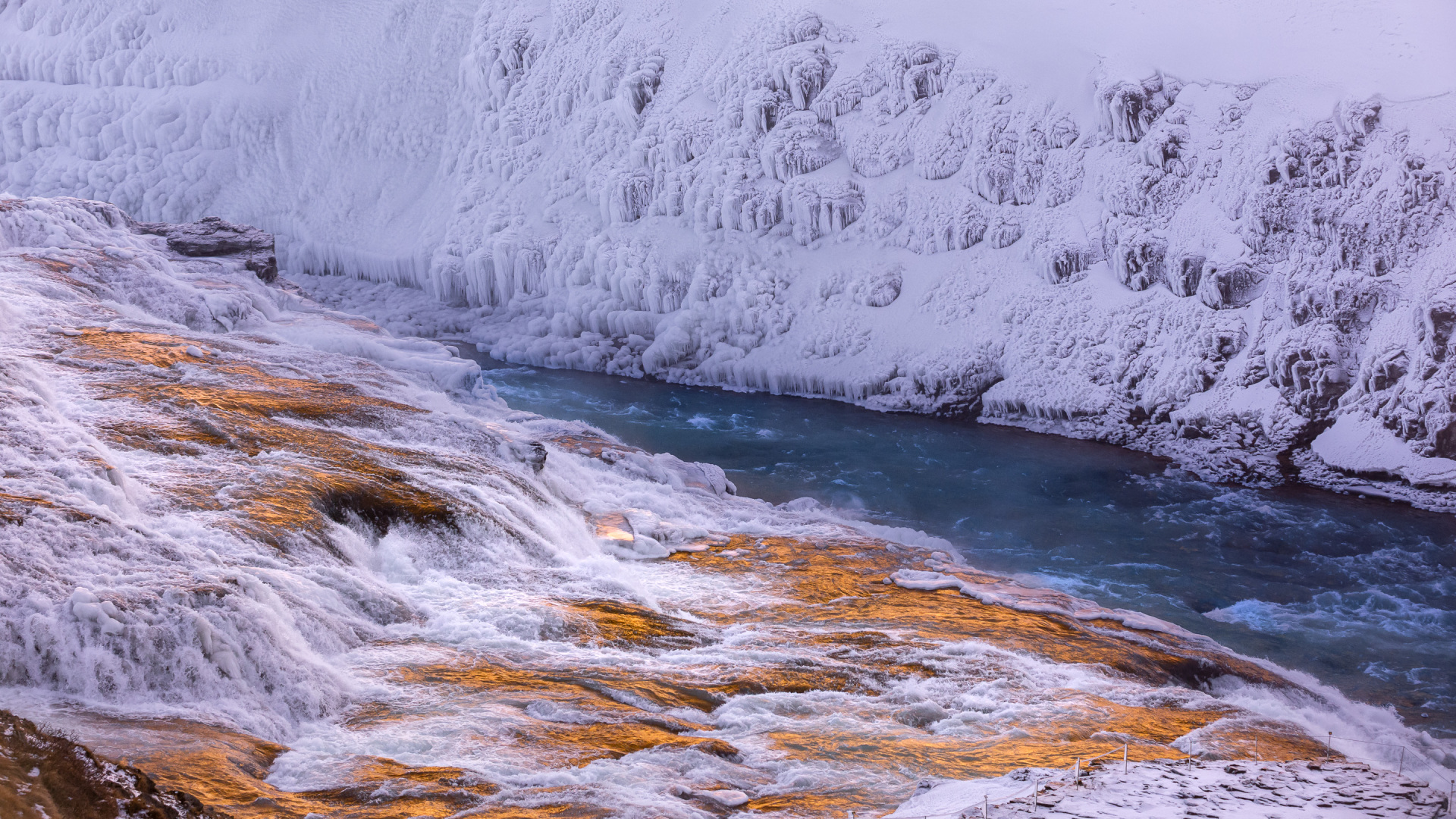 The golden waterfall
