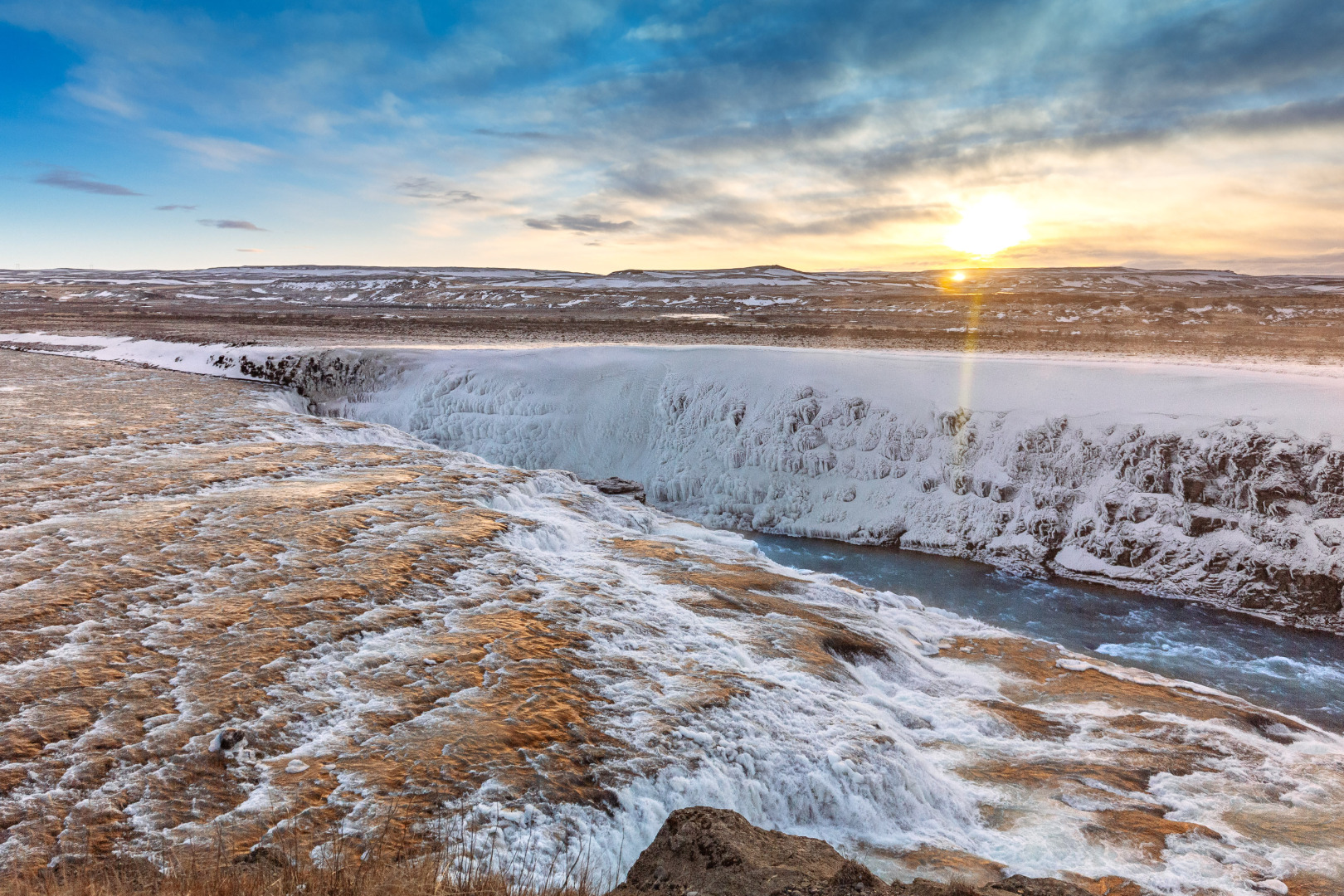 The golden waterfall