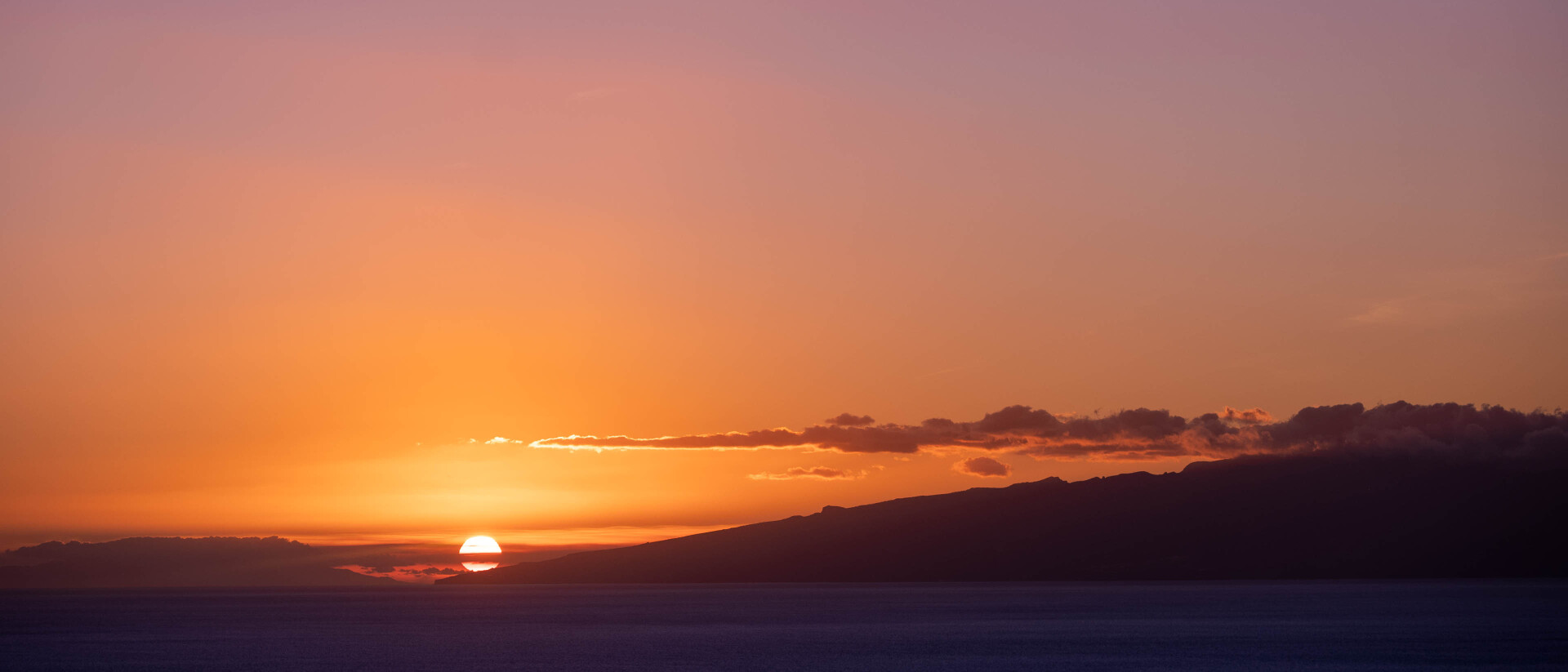 Sonnenuntergang hinter La Gomera